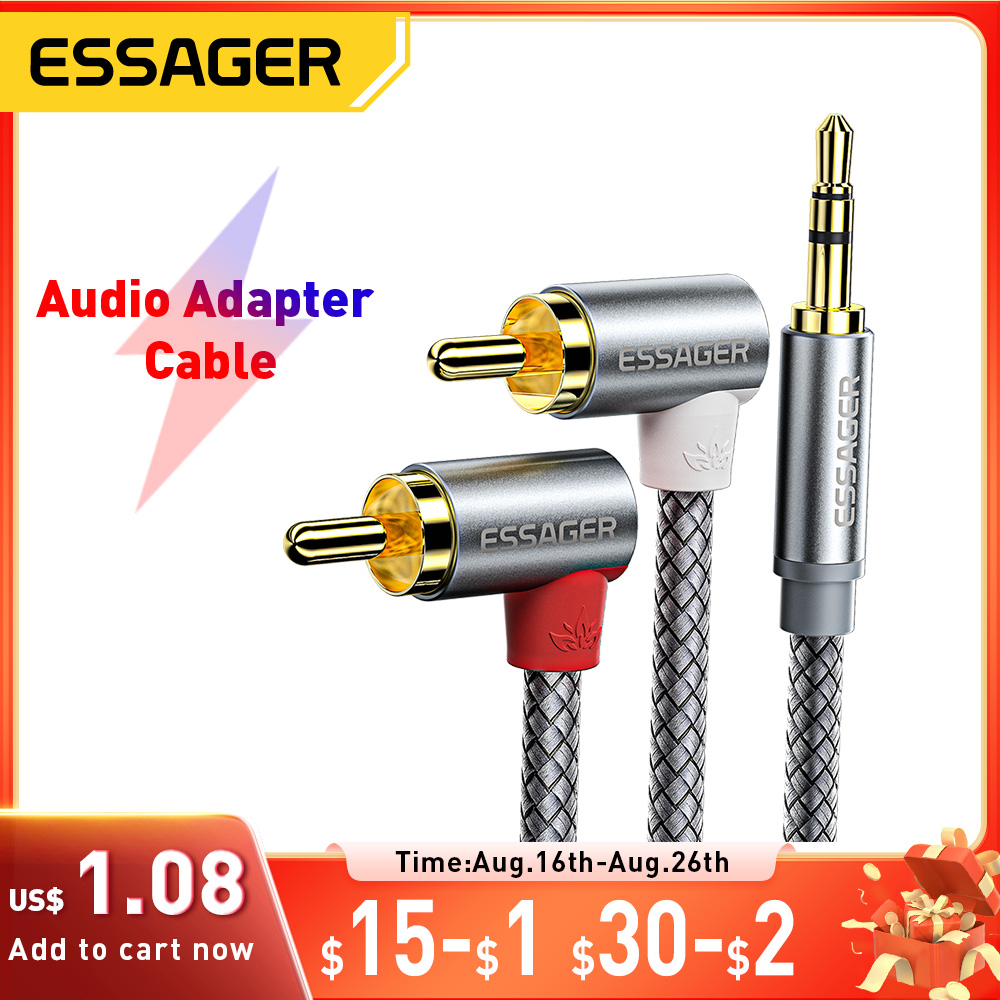 Audio Splitter Y - Essager 90 ° Câble Audio stéréo